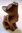 Miniatur Bettel- Katze aus dem Holz des "Tulpenbaums" geschnitzt